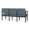 Lesro Lenox 3 Seat Tandem Seating W/ No Center Arms, 64.5 in W 24.5 in L 32 in H LS3101 - alternate 2